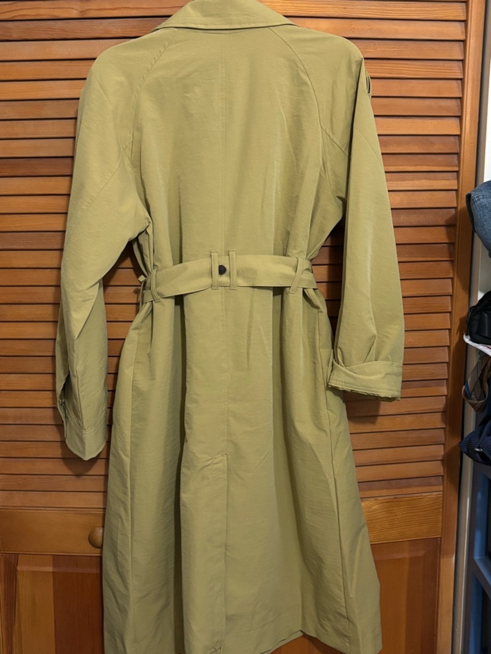 a new day Olive Trench Coat with Belt - Picture 3 of 5